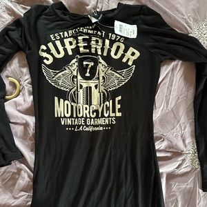 NWT sexy cutout top biker chic sz s
